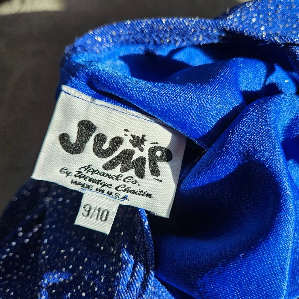 Vtg 90s Jump Dress Sparkle Royal Blue Maxi Dress Long Sz 9/10 Formal Prom Y2K‎